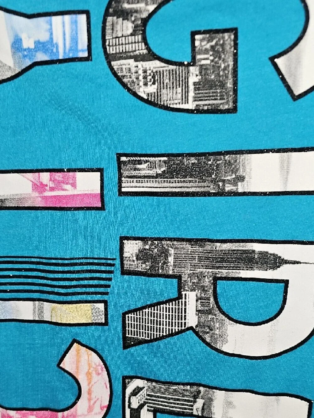 Justice Turquoise 'CITY GIRL' Graphic Leggings Tshirt Size 10